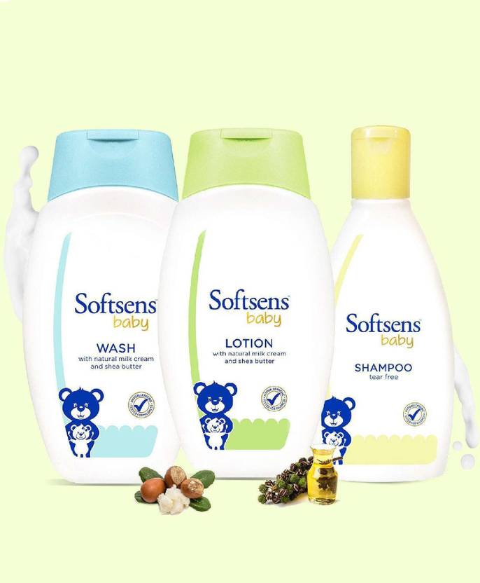 Softsens baby LOTION + baby WASH + baby SHAMPOO Buy Baby Care Combo