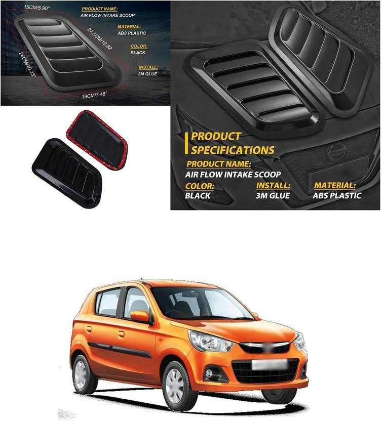 PECUNIA Scoops Hood Vents Air Intake Decor Cover Universal for Cars 72