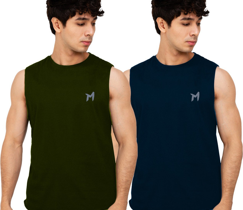 flipkart sleeveless t shirt