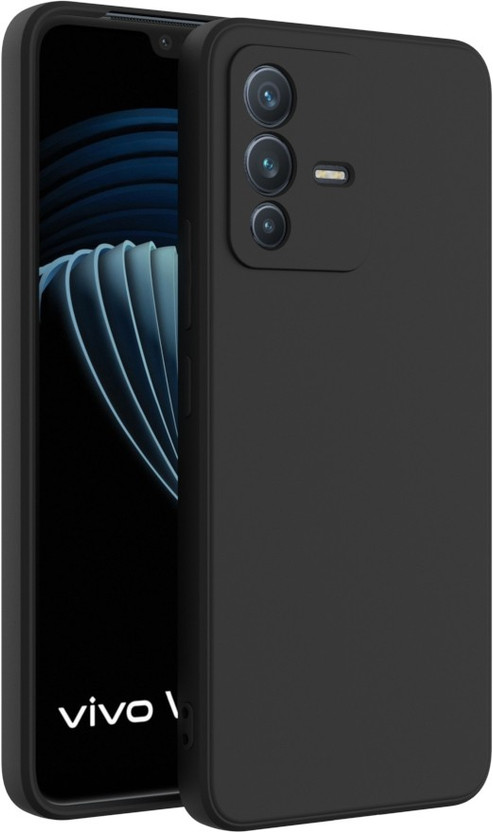 KartV Back Cover for Vivo V23 5G(Black, Camera Bump Protector, Pack of: 1)