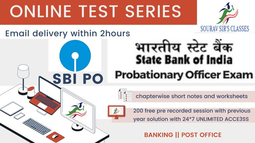 Material Material On SBI PO Exam Online Test Series | Chapterwise, Topicwise Questions And Mock Tests With Solutions | Practice 2080 MCQs |200 Free Classes (Email Delivery In 2 Hours)(Spiral, SOURAV SIR) - Flipkart Deal