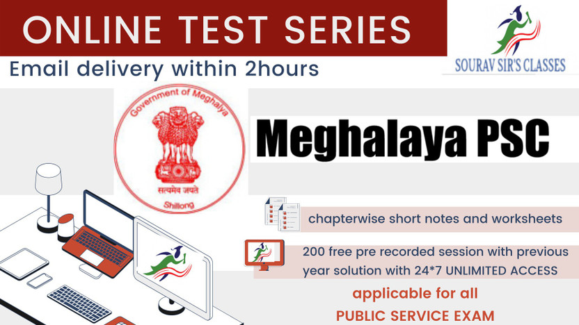 Material Material On Meghalaya PSC Online Test Series | Chapterwise, Topicwise Questions And Mock Tests With Solutions | Practice 2080 MCQs | 200 Free Classes (Email Delivery In 2 Hours)(Spiral, SOURAV SIR) - Flipkart Deal