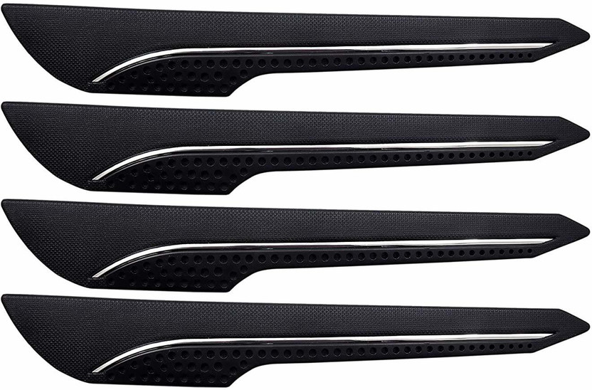 VRT Rubber Car Bumper Guard(Black, Pack of 4, Universal For Car, Universal For Car)