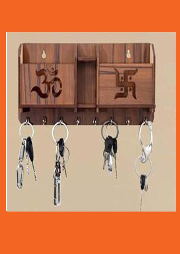 ATC MART KEYHOLDER OM SWASTIK Wood Key Holder Price in India Buy ATC