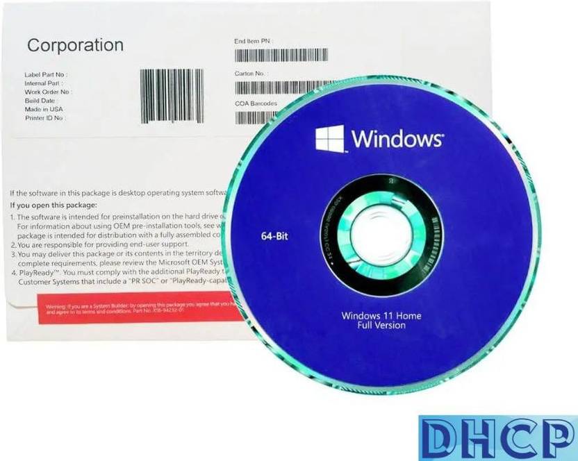 dhcp Windows 11 home OEM Dvd Pack WIN 11 Home DVD dhcp