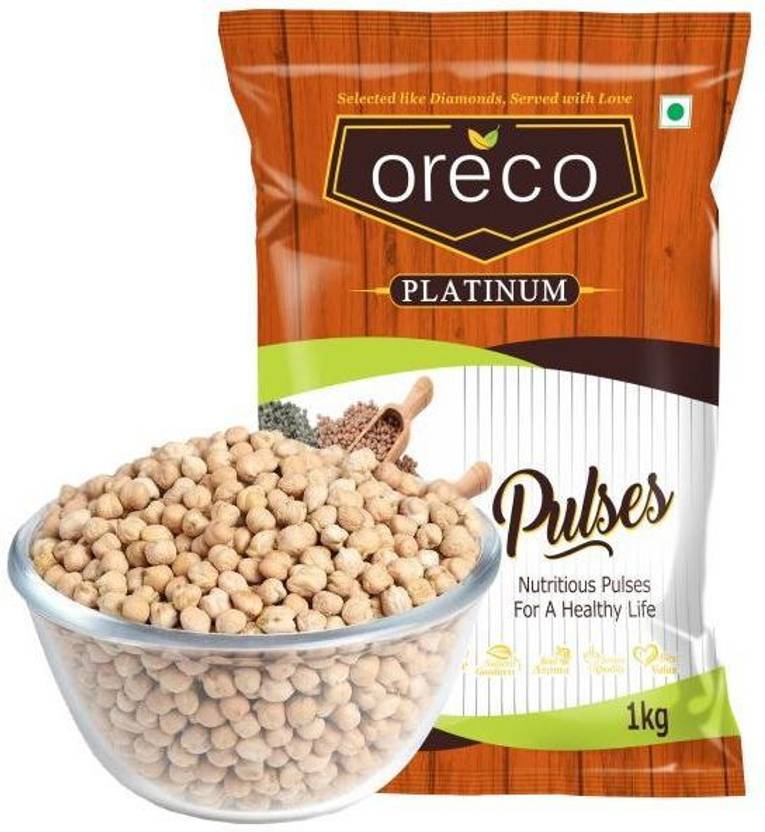oreco White Kabuli Chana (Whole) (Chholey/ White Chana/ Chick Pea, 1Kg Pack) Price in India