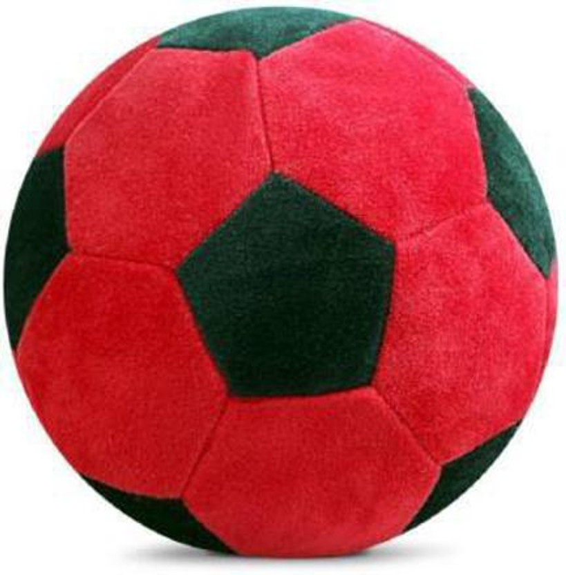TEDDYHUBS CUTE STUFFED SOFT FOOTBALL TWO ATTRACTIVE COLORS  - 24 cm(RED AND BLACK)