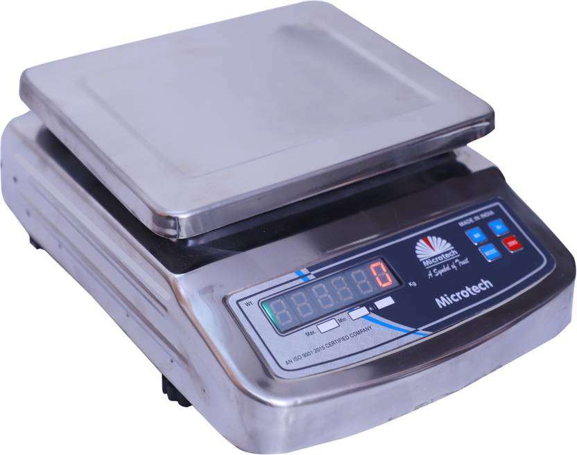 Microtech 30kg 1gm Digital weighing scale for home and shop stainless