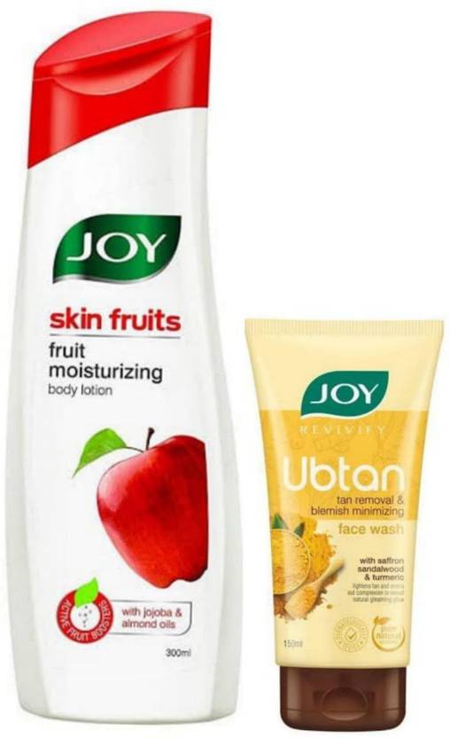 JOY Skin Fruit Body Lotion(300ml) & Ubtan Facewash(150ml) Combo Pack