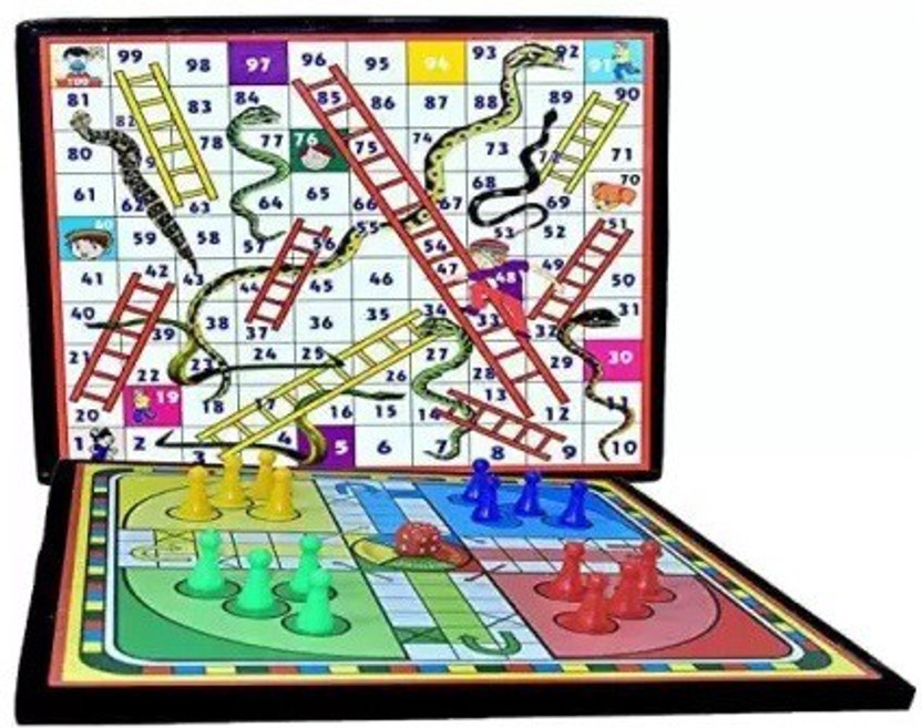 HHS SPORTS Ludo and Snake Ladder Game Boards with Dice & Tokens| Strategy & War Board Game
