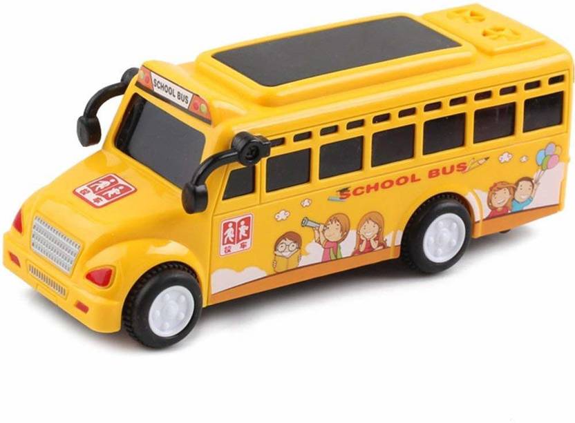 MIRTONICS Friction Powered Bus for Kids (School Bus) music & lights