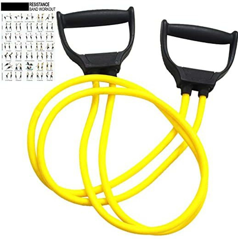BoldFire BoldFire Tonning tube Double Resistant Band for Home and GYM Workout Resistance Tube Resistance Tube(Black, Yellow) - Flipkart Deal