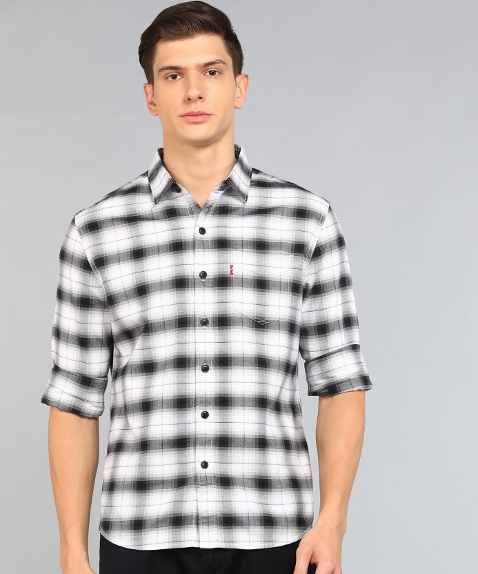 levi's men checkered casual multicolor shirt