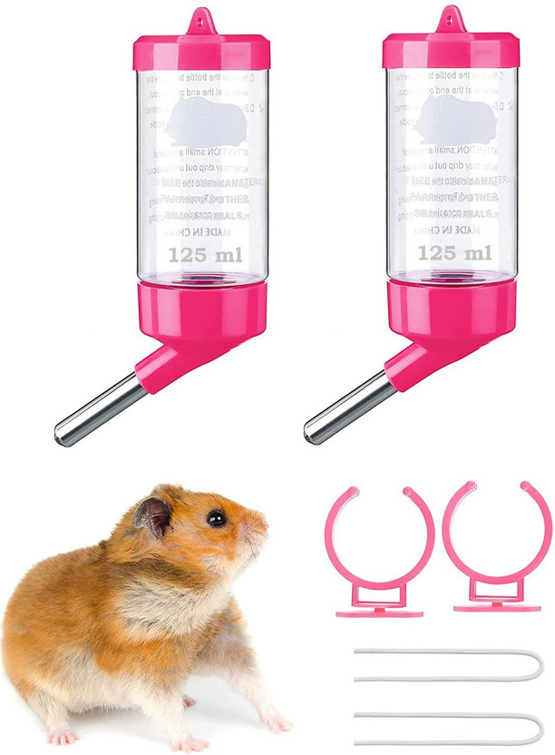 Grow Basket Plastic Water Bottle for Hamster Rabbit Dog Kitten ferrets guinea 125 ML, Pack 2 Hamster Treat(0.25 kg, Pack of 2)