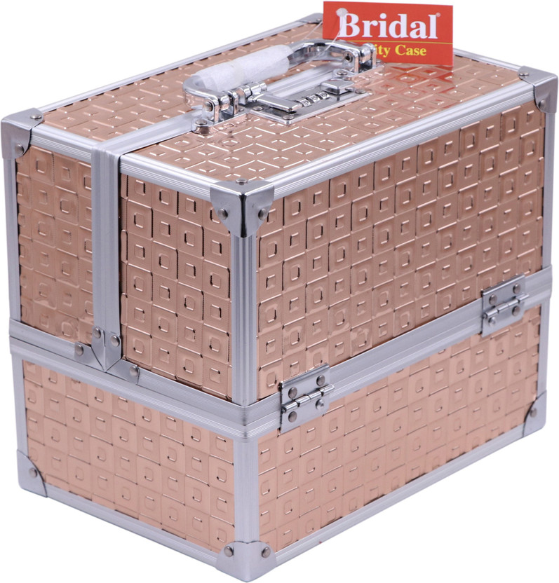 Bridal Bridal Metallic steel, aluminum fitted stylish beauty case, To Store multy items Makeup And Jewellery Vanity Box(Rose Gold) - Flipkart Deal