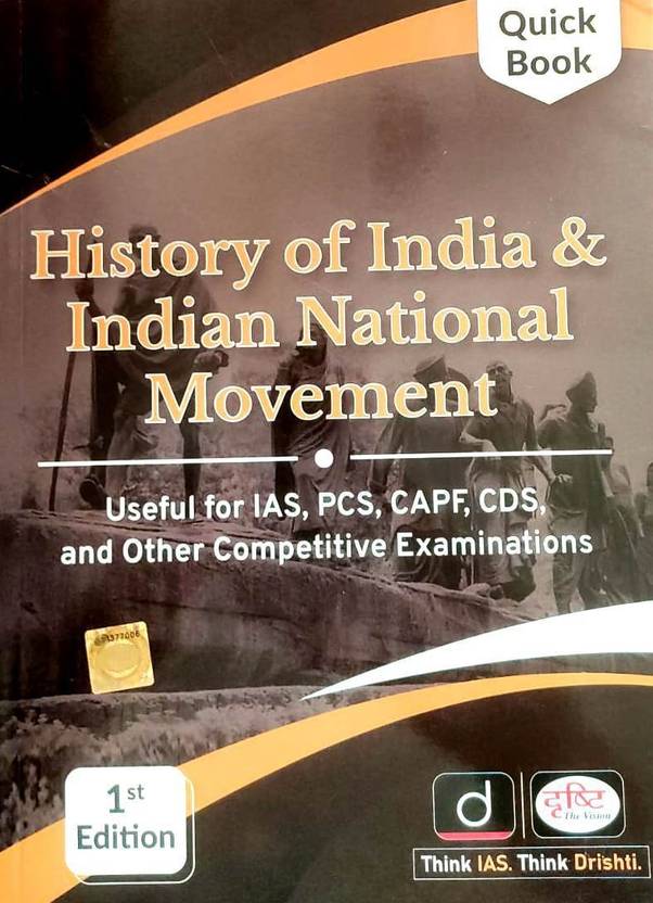 DRishti Quick Book History Of India & Indian National Movement In