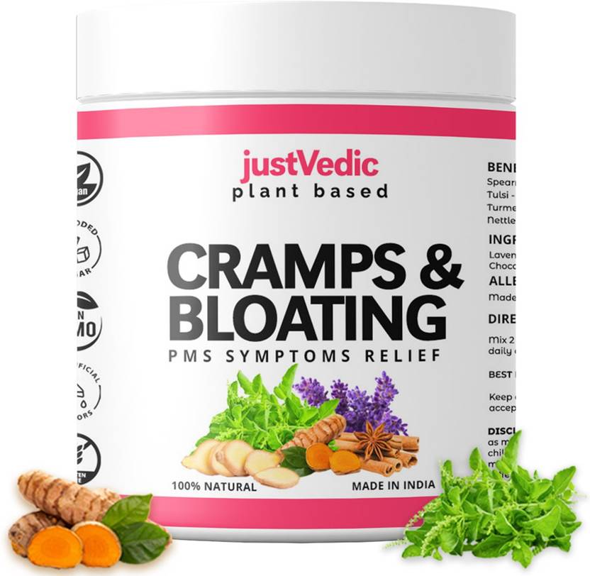 justvedic Cramps & Bloating Drink Mix to help with PMS, Period