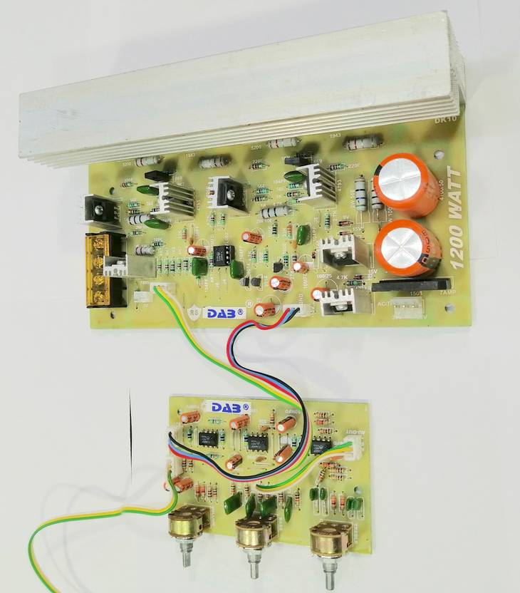 DAB 1200 WATT 2 SC5200 1943 MOSFET AMPLIFIER BOARD WITH BASS TREBLE