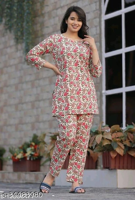 printed night suit set