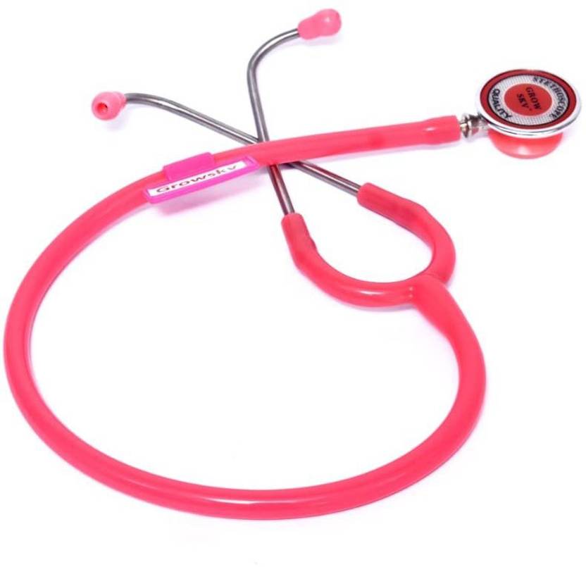 Growskv Singal Head Acoustic Microtone Stethoscope For Doctors Nurses Students (Pink) Microtone