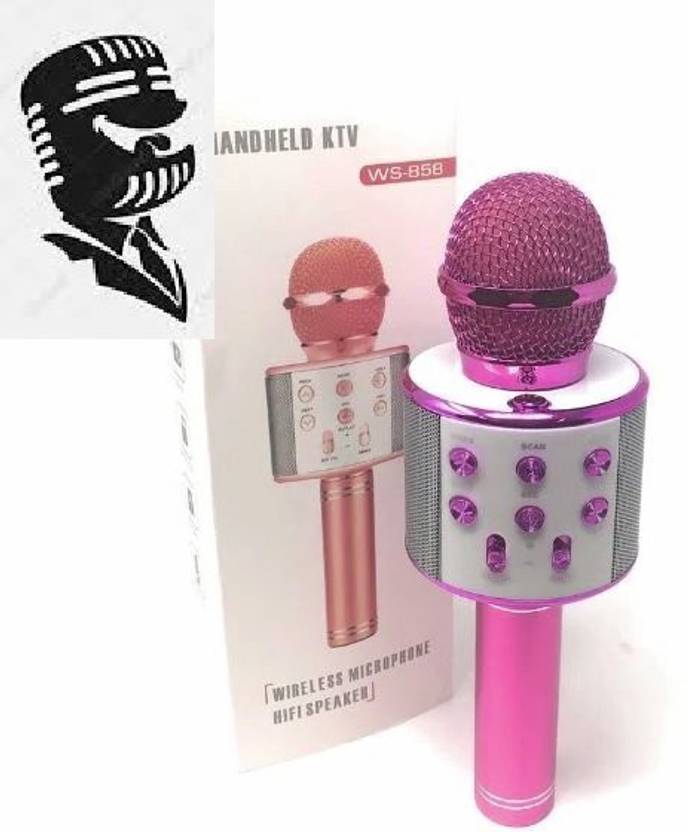 Bashaam JK713/ WS858 ADVANCE Bluetooth Mic For Singing color may very