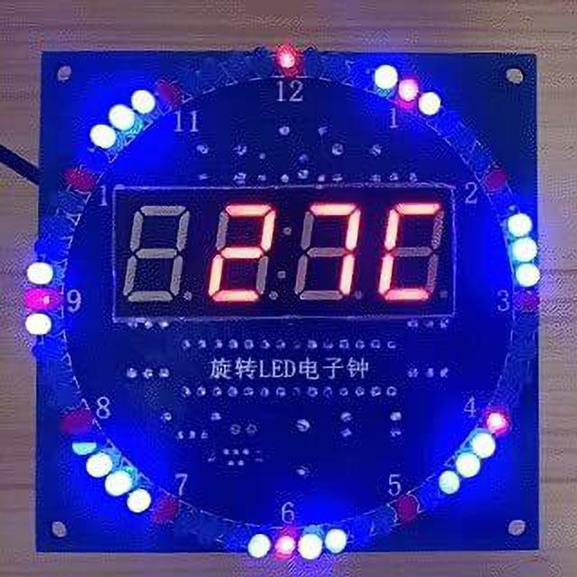 Delidge LED display alarm electronic clock module water lamp light control craft kit Timer Counter and Clock Electronic Hobby Kit
