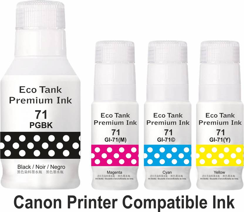 ecotank Canon GI71 Black + Tri Color Combo Pack Ink Bottle ecotank