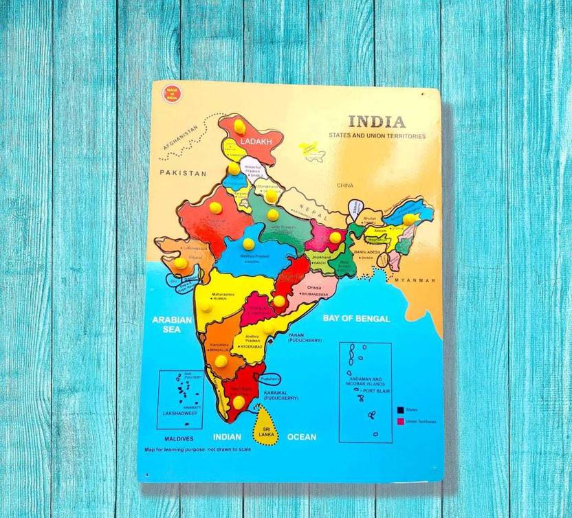 VSINDIA MAP Of INDIA Puzzle Board Price In India Buy VSINDIA MAP Of