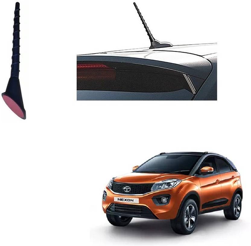 SPREADX Stylish Car Roof Show Antenna Flexible Rod Adhesive tape for Tata Nexon Whip Vehicle