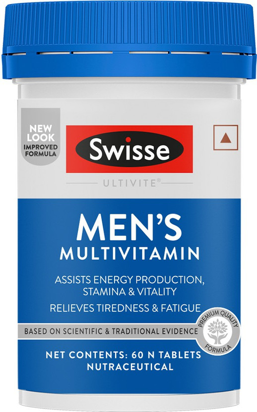 Swisse Mens Multivitamin Supplement (36 herbs) for Energy, Stamina & Vitality(60 Tablets)