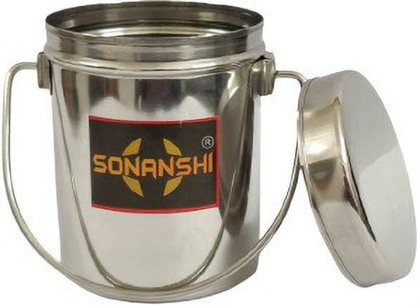 Sonanshi Stainless Steel Milk Pot with lid, Dolu for Ghee, Oil, Pulses