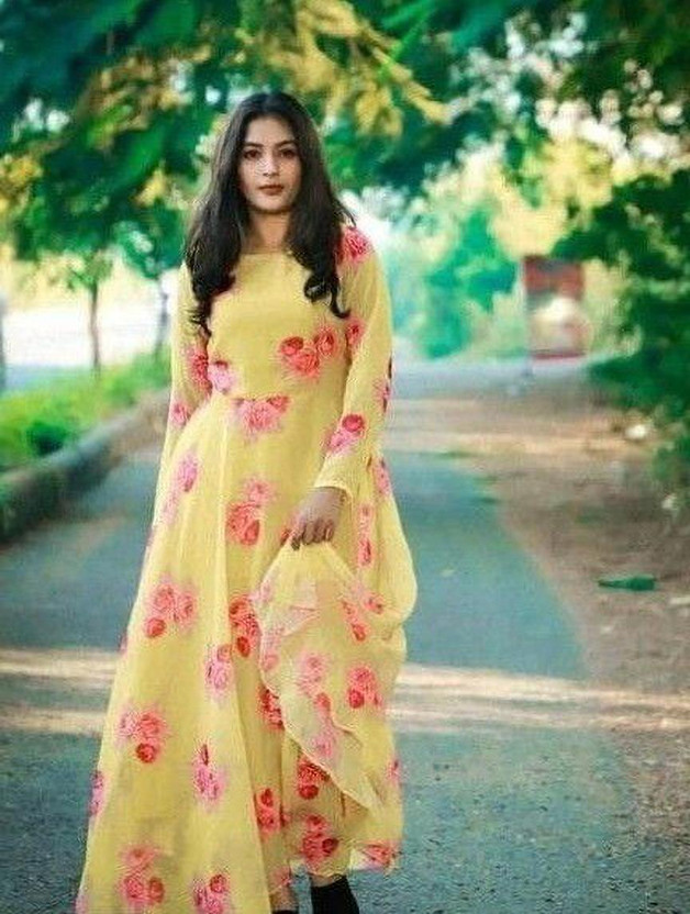 flipkart long frock suit