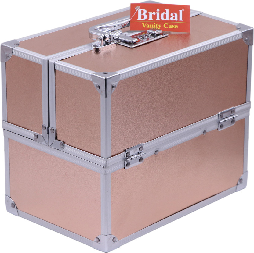Bridal Bridal Metalic steel, aluminum fitted stylish beauty case, To Store multy items Jewelry, Makeup, Cosmetic Bridal Vanity Box(ROSE GOLD) - Flipkart Deal