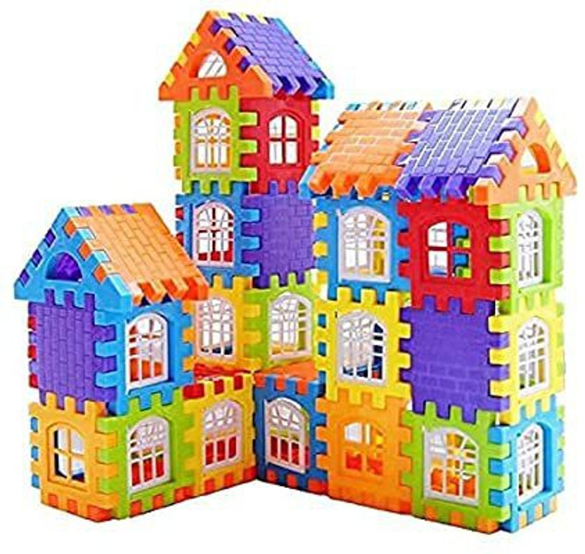 GREEN STONE Creative Multi Colored Jumbo Happy Home Building Blocks Multicolor(Multicolor)