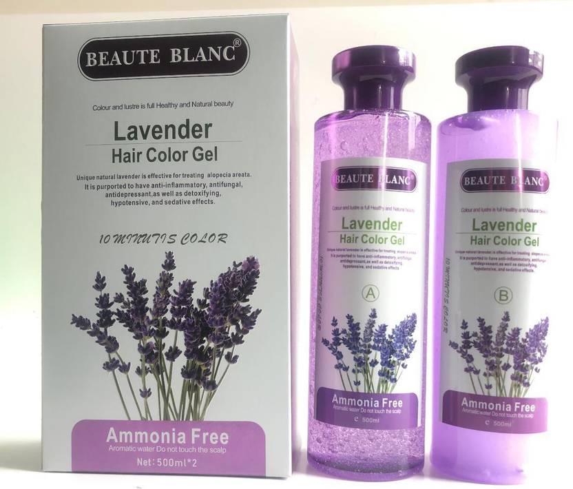 BEAUTE BLANC Lavender Hair Color Gel Amonia Free Unique Natural Lavender (10 minutes color