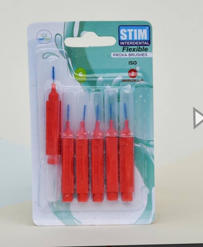 STIM INTERDENTAL PROXA BRUSHES FOR NARROW GAP FLEXIBLE PACK OF 6 Soft
