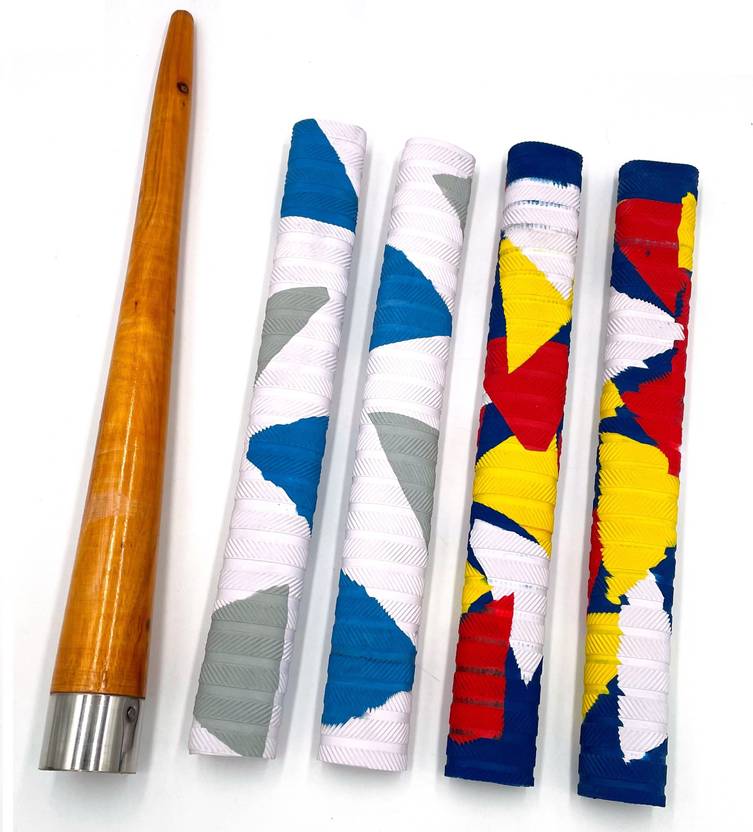 LIVOX 4 Cricket Bat Grips And 1 Wooden Grip Cone (pack of 5) Ultra