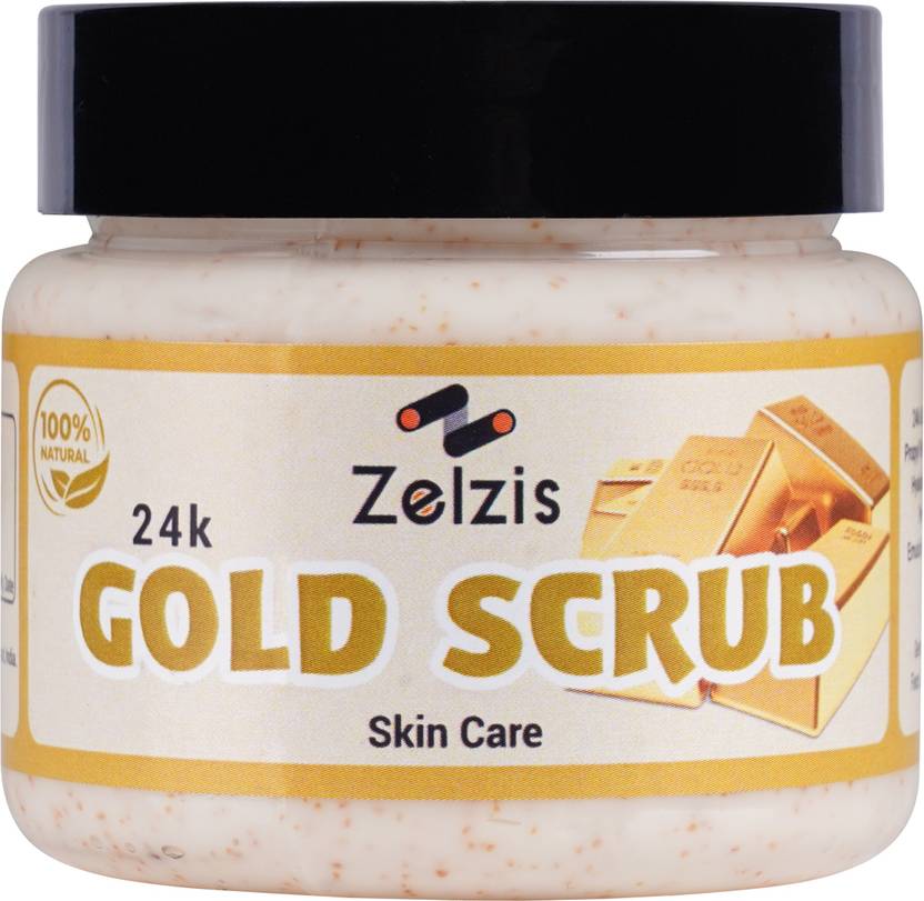 ZELZIS Face Gold Scrub For Skin Brightness & Pimple Free Skin 100