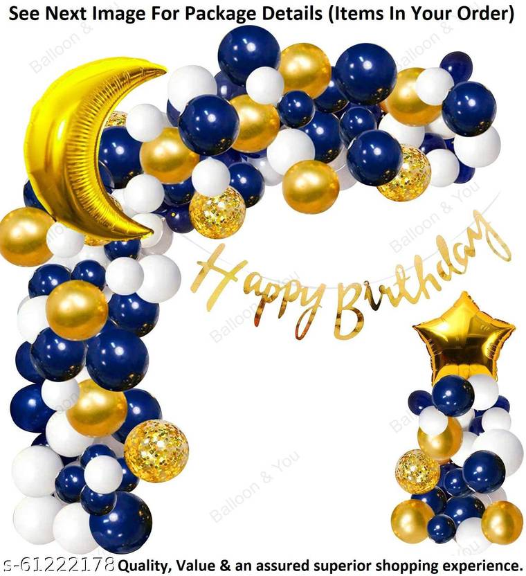 Surprise Decor Birthday Decorations, Birthday Ka Saman, Royal Blue