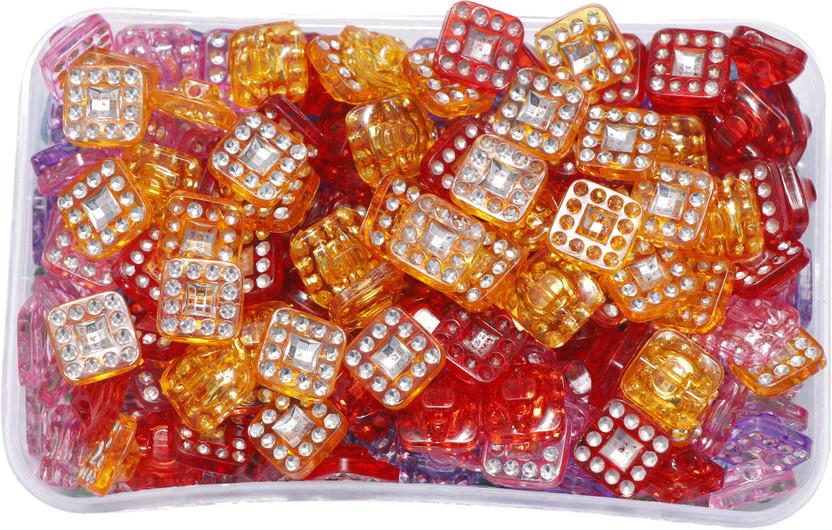 Shivarth Foil Glass Beads Buttons Making Supplies Beading, Embroidery, Bracelet 50pcs10MM