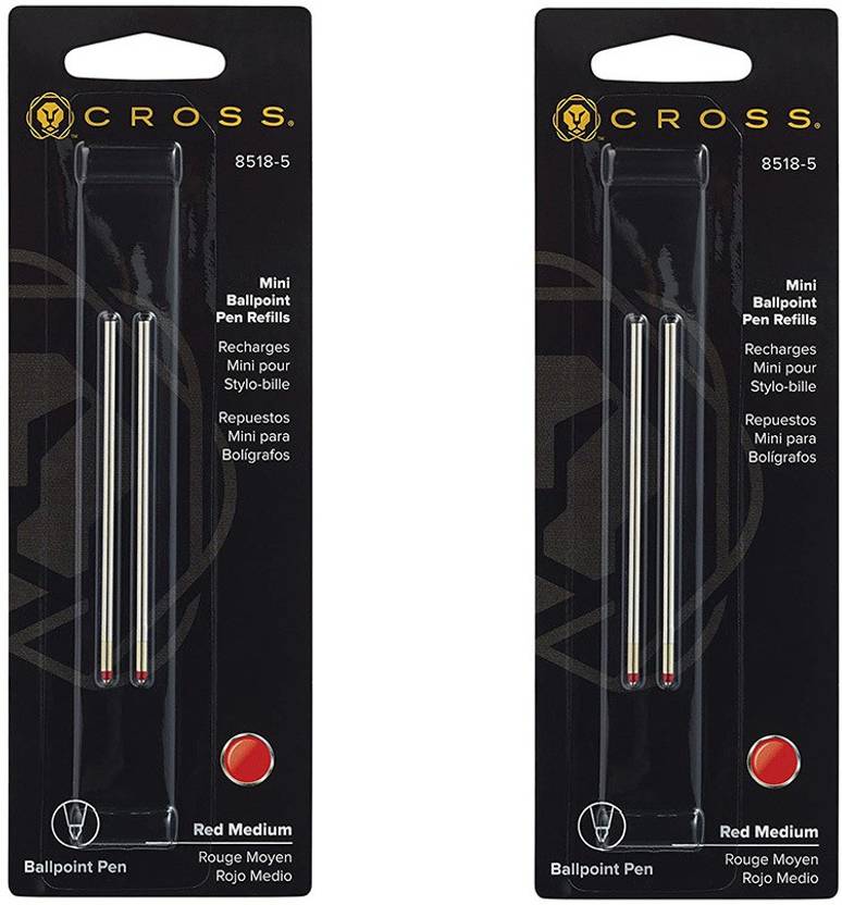 Cross 85185 MINI BALLPOINT PEN REFILL (M) SET OF 2 RED Refill Buy