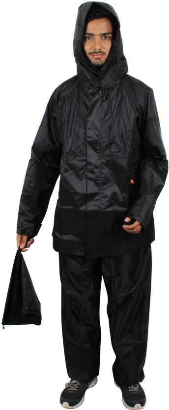 Duckback Solid Men Raincoat - Buy Black 