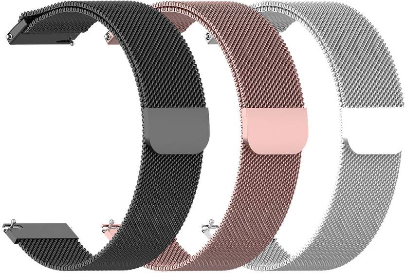 AOnes Pack of 3 Loop Watch Strap for FireBoltt Invincible Smart Watch Strap Price in