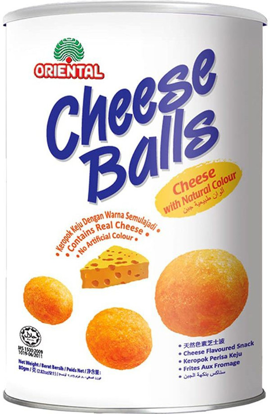 oriental Cheese Ball - 80 gm | Ready & Tasty Snack | Pack of 1 (Imported) Chips(80 g)