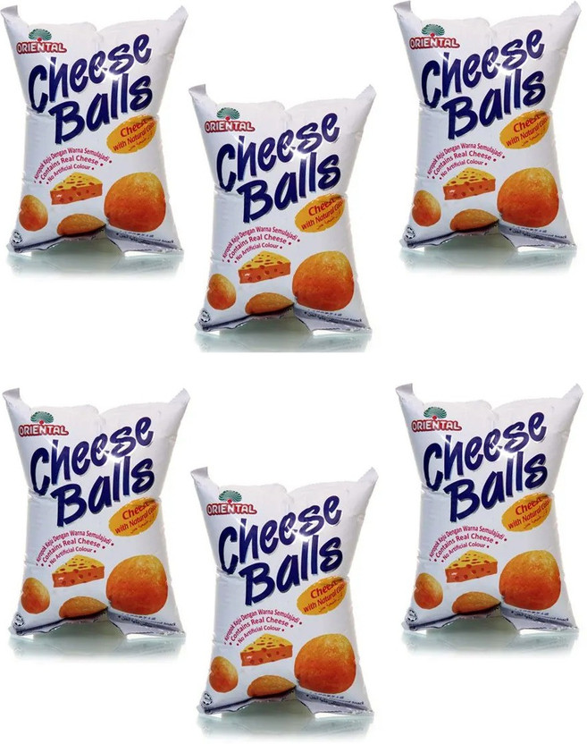 oriental Cheese Ball - 60 gm | Ready & Tasty Snack | Pack of 6 (Imported) Chips(6 x 60 g)