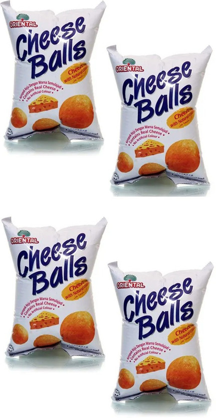 oriental Cheese Ball - 60 gm | Ready & Tasty Snack | Pack of 4 (Imported) Chips(4 x 60 g)