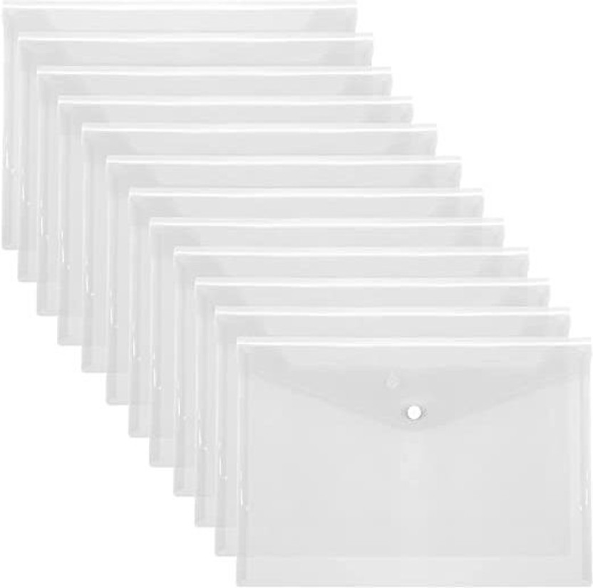 SE ONLINE Plastic FILE FOLDER(Set Of 10, Transparent)