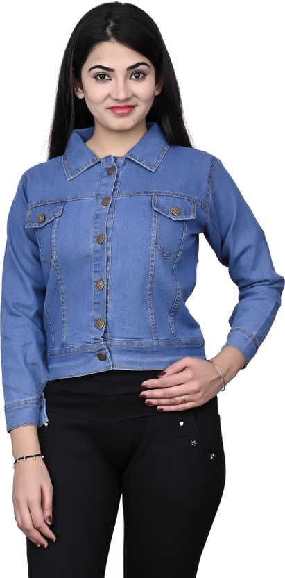 Solid Men \u0026 Women Denim Jacket 