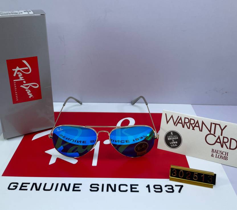 Buy Ray-Ban Aviator Sunglasses Blue For Men & Women Online @ Best Prices in  India 