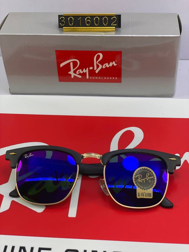 Buy Ray-Ban Clubmaster Sunglasses Blue For Men & Women Online @ Best Prices  in India 
